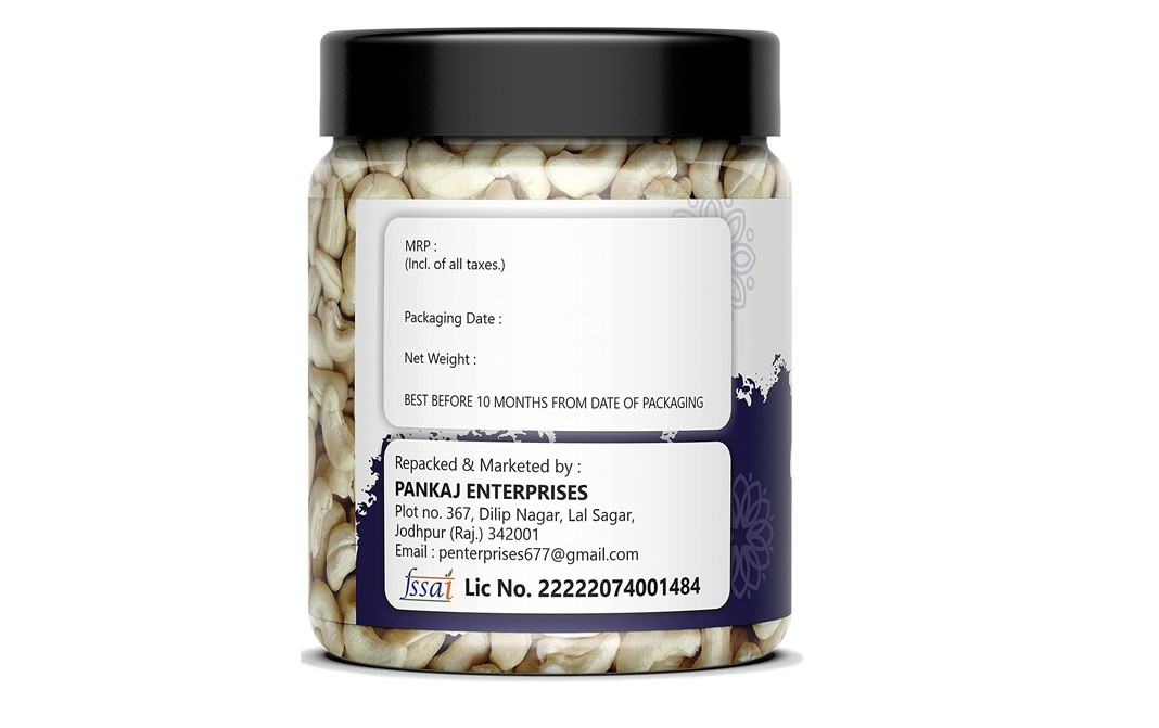 Foodery Cashew Nuts    Plastic Jar  400 grams